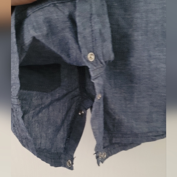 Calvin Klein 24 Months Shortalls Overall Shorts Light Blue Denim Baby Boy Unisex - Picture 8 of 12